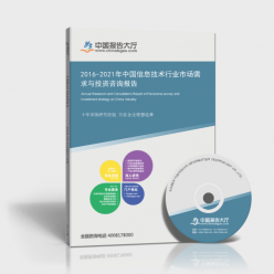 2016-2021年中國信息技術行業市場需求與投資咨詢報告 聚焦信息技術咨詢服務